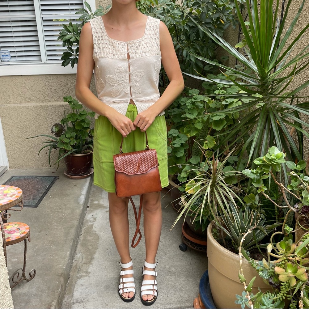 Vintage 80’s reddish brown Brahmin all leather crossbody bag - Picture 6 of 16